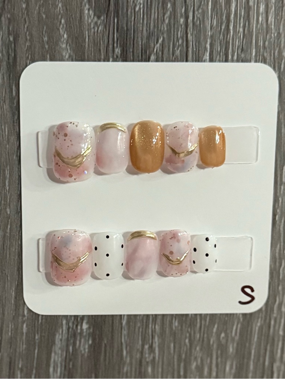 Hearth & Hand Pink, White & Gold Press-On Nail Set